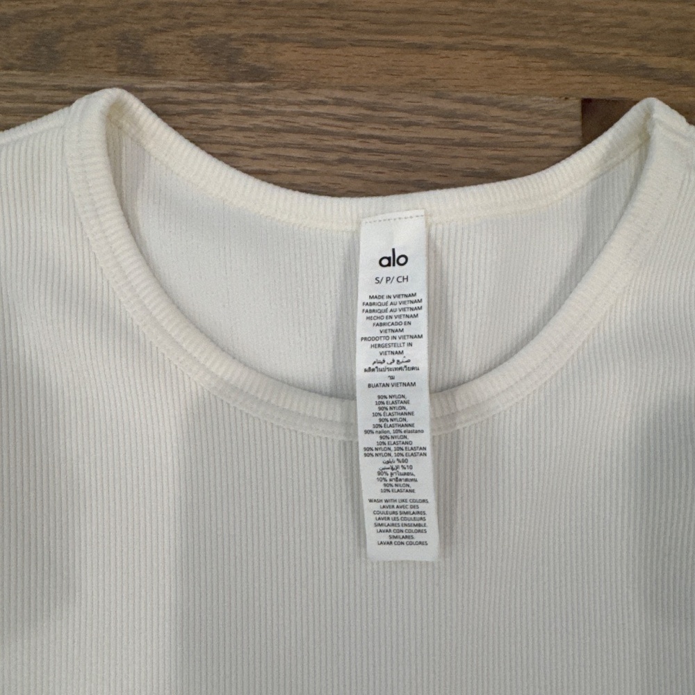 NWOT Goddess Ribbed Short Sleeve Dress Size S Off White - Picture 2 of 4
